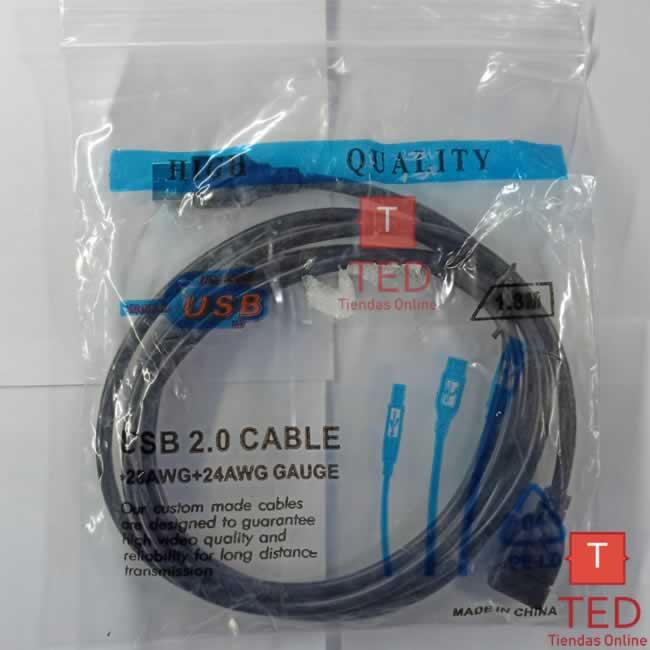 CABLE USB EXTENSION usb FILTRO 1.8MT CU-6FACF ID1135 - Imagen 3
