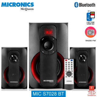 MCQUEEN PARLANTE SUBWOOFER USB RADIO BLUETOOTH AUX MICRONICS MIC S7028BT ID858
