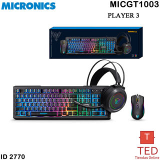 KIT COMBO GAMER PLAYER 3  TECLADO MOUSE Y AUDIFONO MICGT1003 ID2770