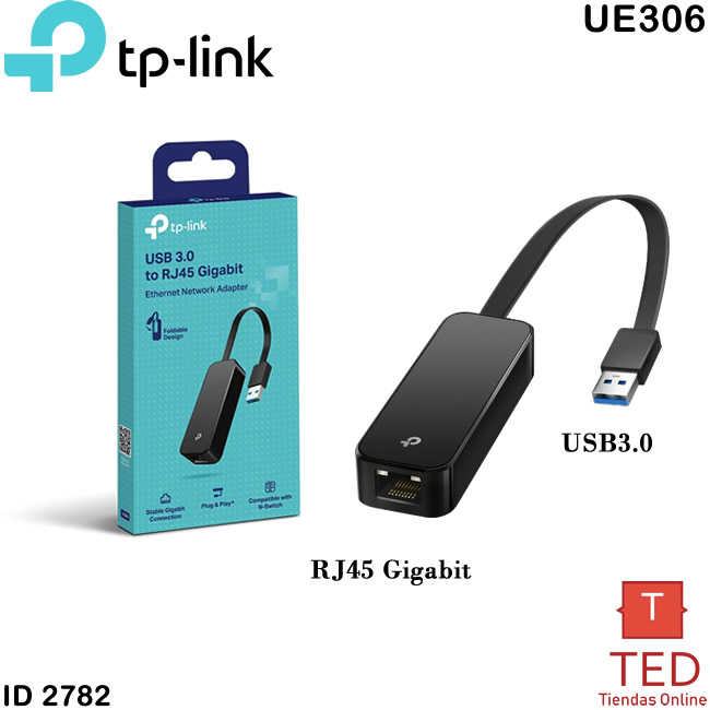 ADAPTADOR DE RED RJ45 USB 3.0 TPLINK  UE306 ID2782