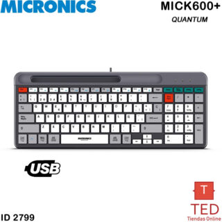 QUANTUM +  TECLADO MULTIMEDIA USB MICRONICS  MICK600+ ID2799