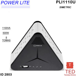 ESTABILIZADOR SIMETRIC AVR  1100VA /500W 8 SALIDAS POWER LITE PLI1110U ID2803