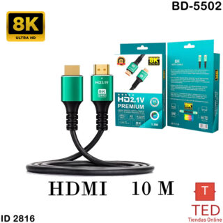 CABLE HDMI 19/MM+2 CORE V2.2 8K 10MT PVC  BD5510 ID2816