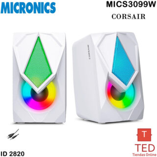 CORSAIR WHITE PARLANTE DE ESCRITORIO RGB MICRONICS MICS3099W ID2820