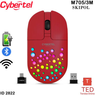 SKIPOL RED CYB MOUSE WIFI BT RECARGABLE CYBERTEL M705/3M ID2822