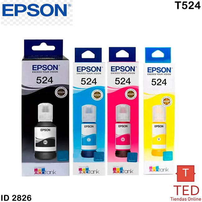 TINTAS ORIGINAL EPSON T524 KIT T524 ID2826