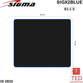 PAD MOUSE SIG X2 SOLID BLUE 25*21CM SIGMA SIGX2BLUE ID2832