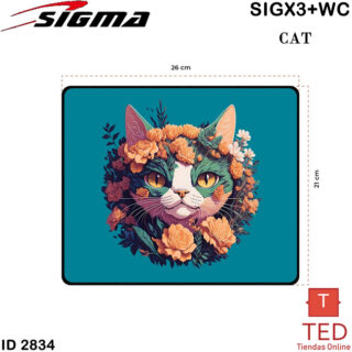 PAD MOUSE SIG X3+W CAT 26*21CM SIGMA SIGX3+WC ID2834