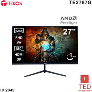 MONITOR CURVO GAMER TEROS , 27" FHD VA, 180Hz, 1ms, HDMI, DP, Audio out TE2787G ID2845