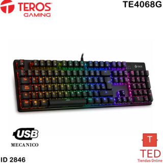 TECLADO GAMER MECANICO USB RETROILUMINADO TEROS ID2846