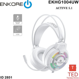 ACTIVE 5.1 AUDIFONO  USB RAINBOW ENKORE WHITE EKHG1004UW ID2851