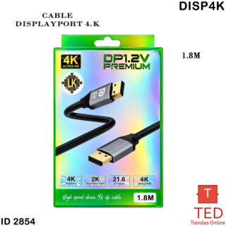 CABLE DISPLAYPORT 4K DP1.2V PREMIUM DISP4K ID2854